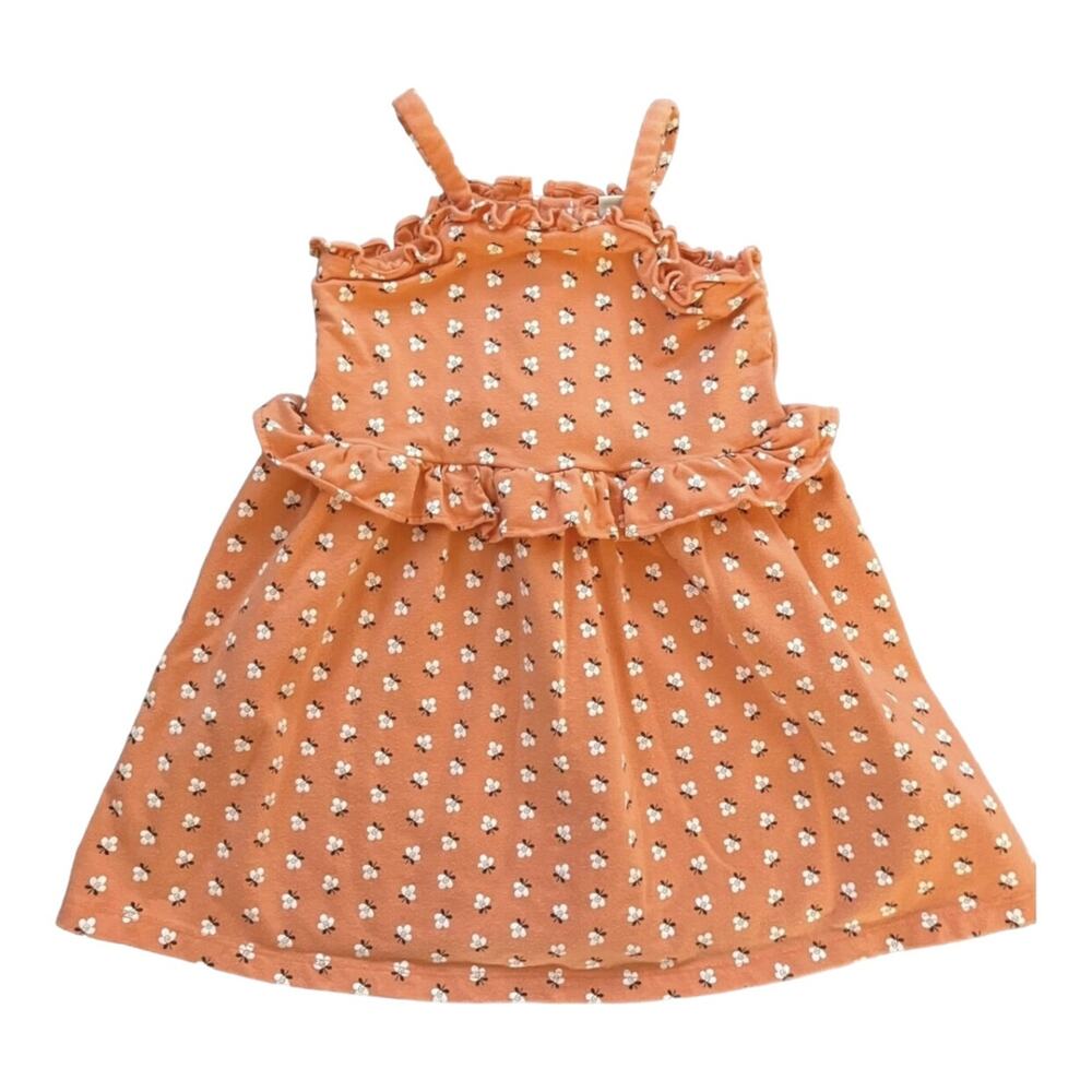 Janie and Jack VGUC Peach Floral Sun Dress. Size 2t.